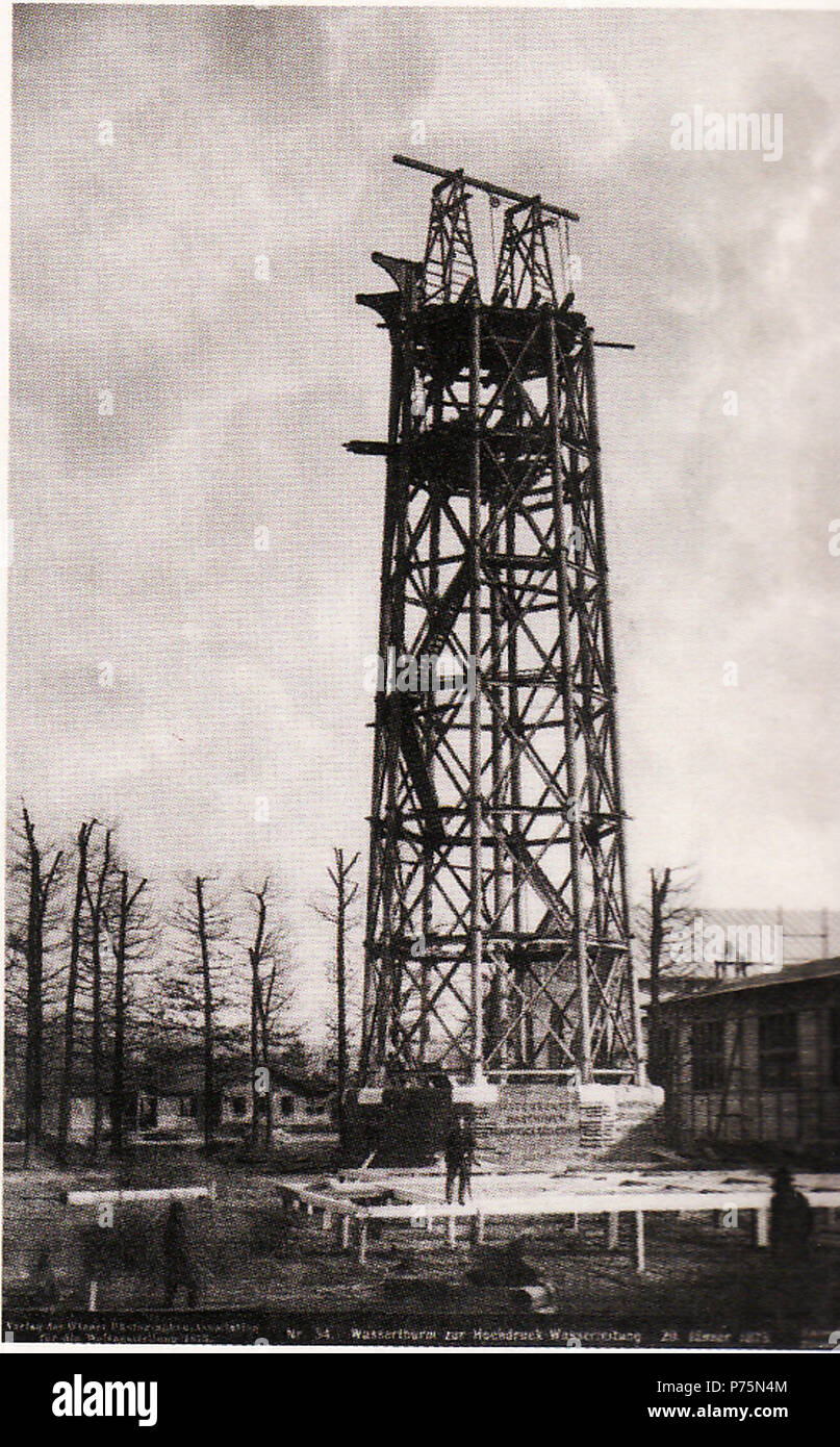 Anglais : château d'eau pour la haute pression le ponceau Deutsch : Wasserturm zur Hochdruck-Wasserleitung . 20 Janvier 1873 31 Expo 1873 Wasserturm Banque D'Images