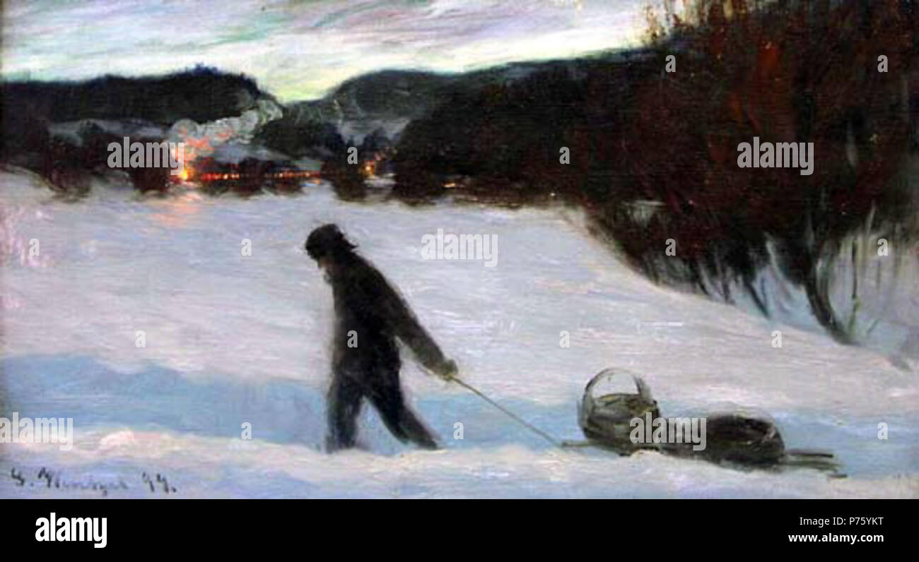 . Norwegian : Nattoget Nattoget 169 train de nuit 1899 gustav Wentzel, 1899 Banque D'Images