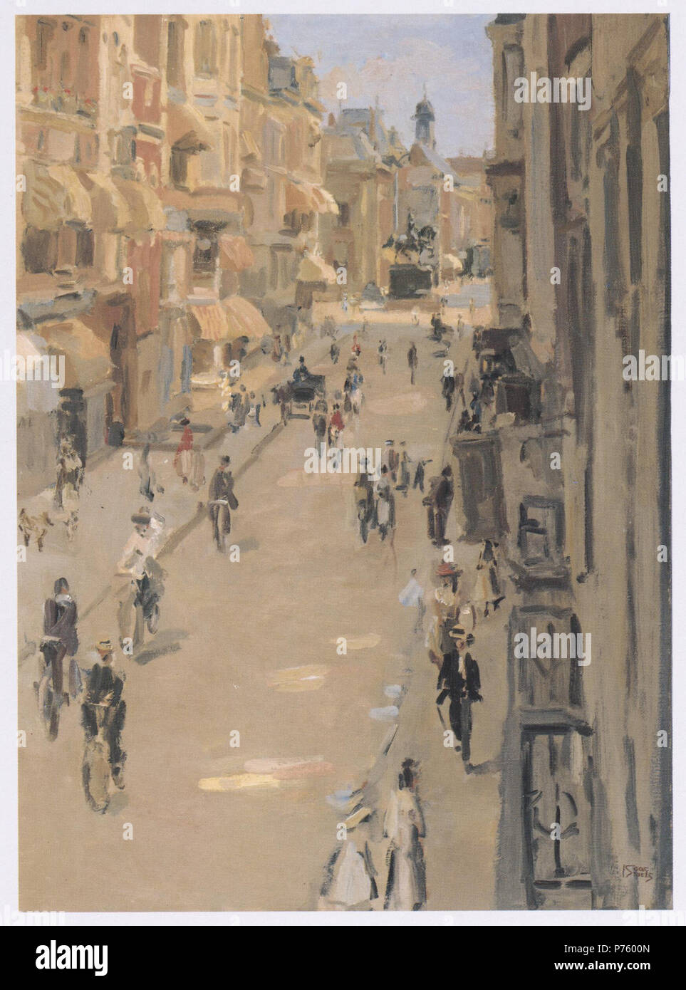 Anglais : Noordeinde, La Haye huile sur toile 91 x 71 cm ca. 1917-1918 signé b.r. : Est aac / raels . Entre 1917 et 1918 circa circa 170 Noordeinde, La Haye, par Theo van Doesburg Banque D'Images