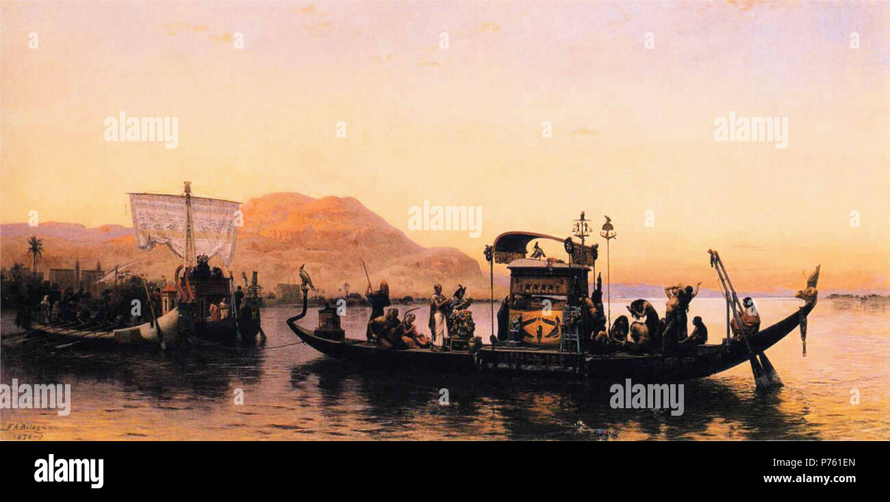 Anglais : Funérailles d'une momie, Speed Art Museum : . circa 1877 19 Frederick Arthur Bridgman - Funérailles d'une momie Banque D'Images