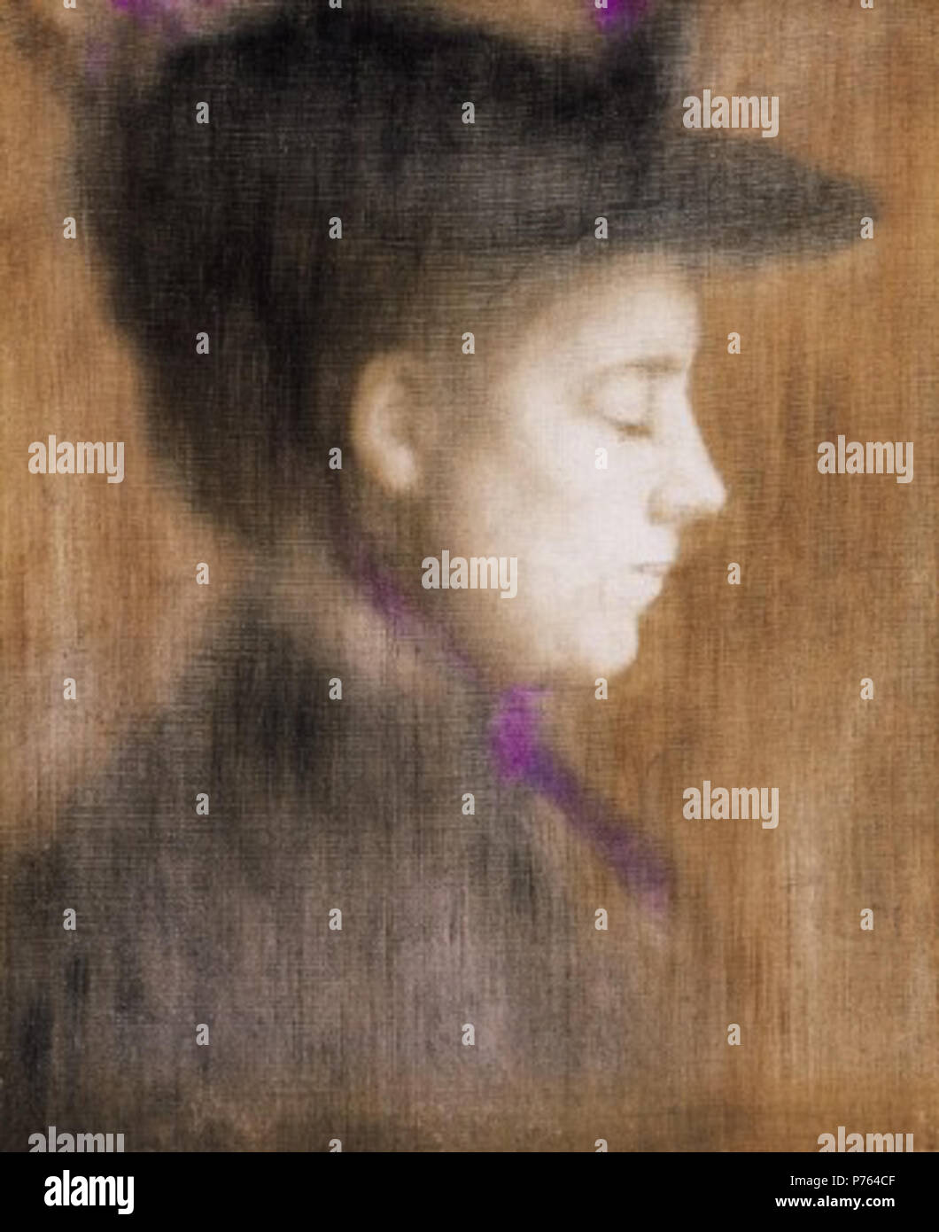 . Femme à Paris avec écharpe pourpre date inconnue 202 Rippl Femme à Paris avec écharpe pourpre Banque D'Images