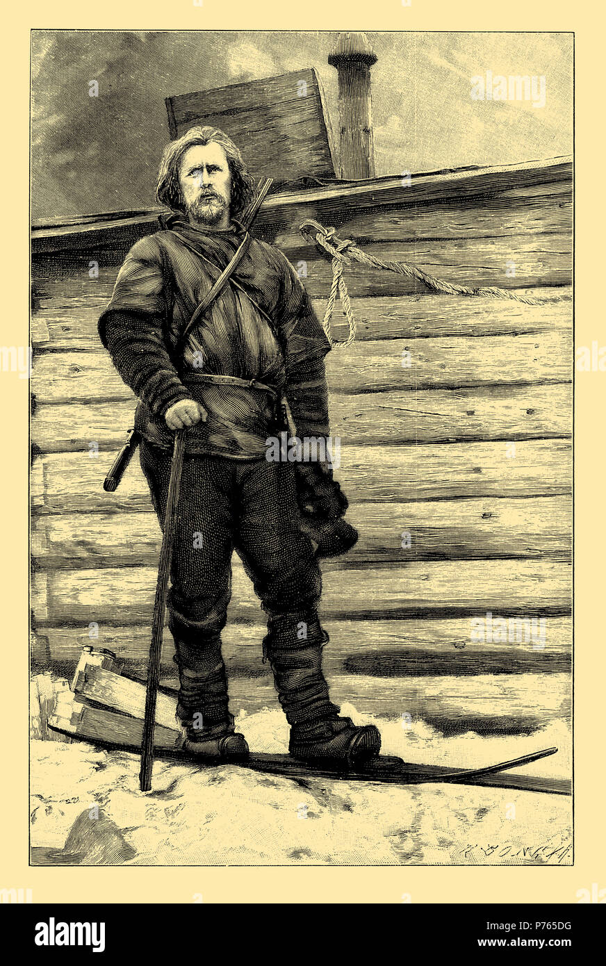 Fritjof Nansen, à son retour à Franz Josephs terres dans l'été de 1896, R. Bong XA 1902 Banque D'Images