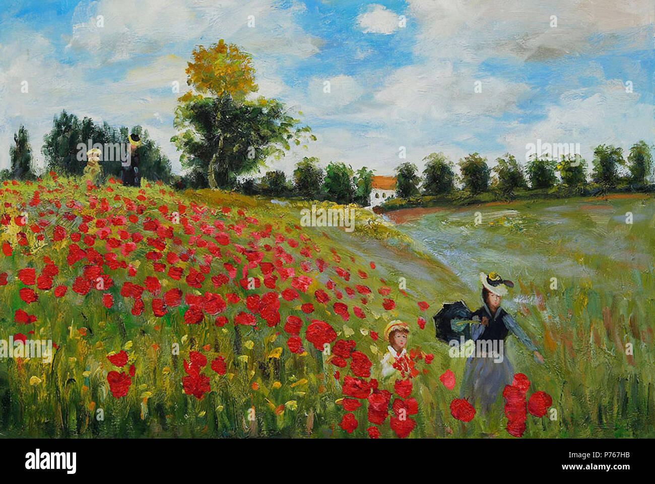 . Anglais : champ de coquelicots à Argenteuil English : Coquelicots N/A 181 champs de coquelicots à Argenteuil, Claude Monet Banque D'Images
