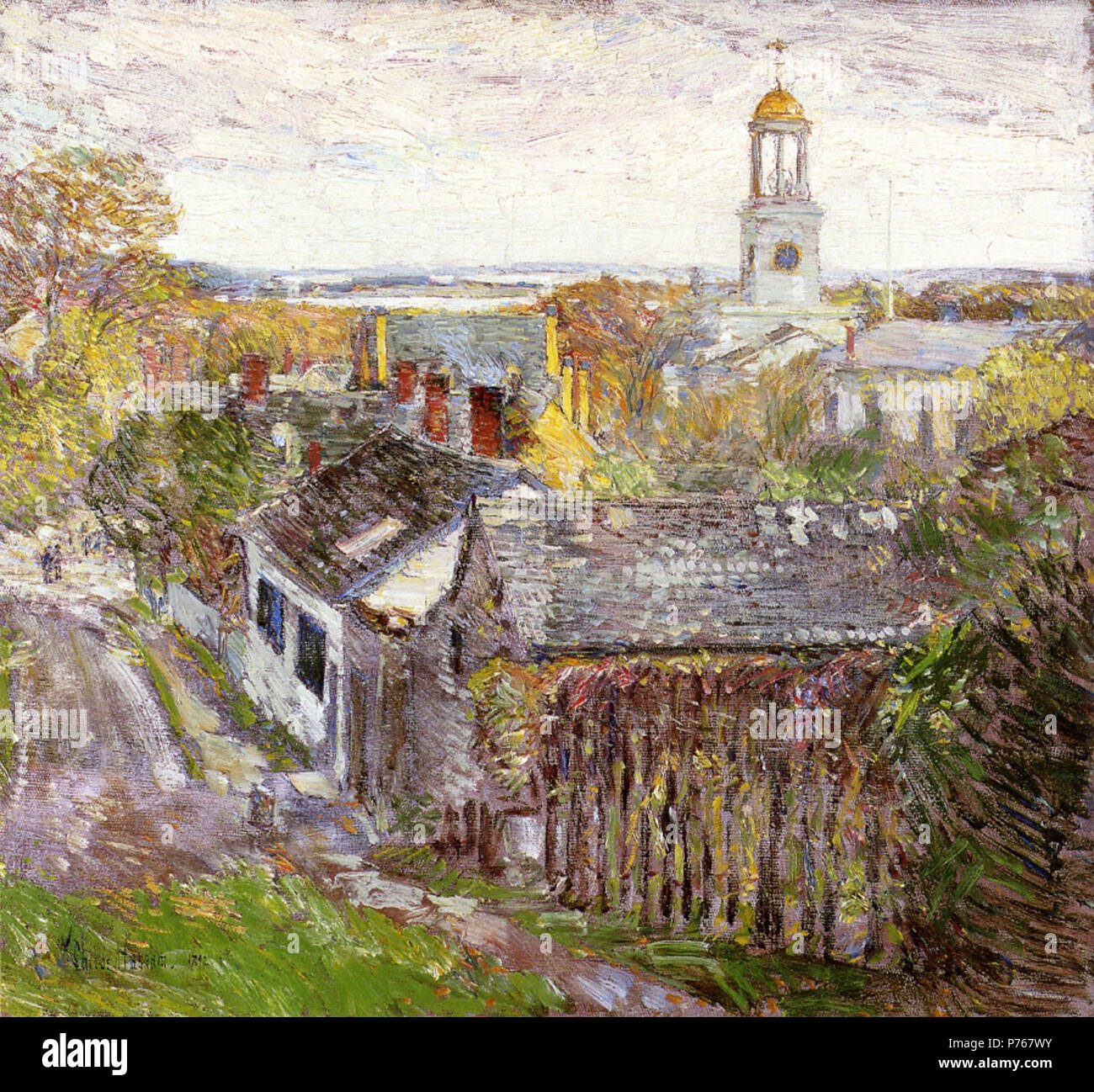 English : 'Quincy, Massachusetts, huile sur toile, par l'artiste américain Frederick Childe Hassam. . 1892183 Quincy Masschusetts Frederick Childe Hassam 1892 Banque D'Images