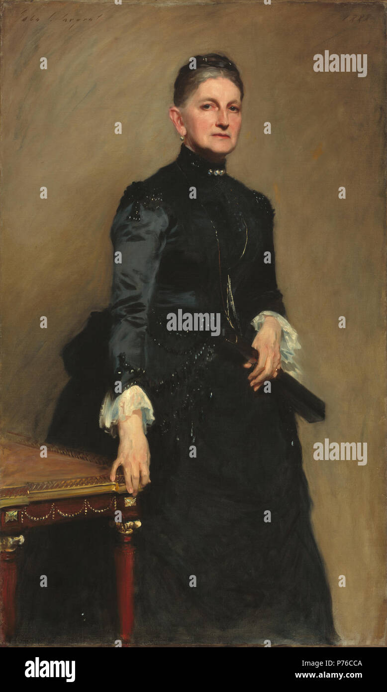 Peinture ; huile sur toile ; total : 153,7 x 93 cm (60 1/2 x 36 5/8 in.) : 181,6 x 122,2 encadrée x 10,2 cm (71 1/2 x 48 1/8 x 4 in.) ; 210 Sargent Mme Adrian Iselin Banque D'Images