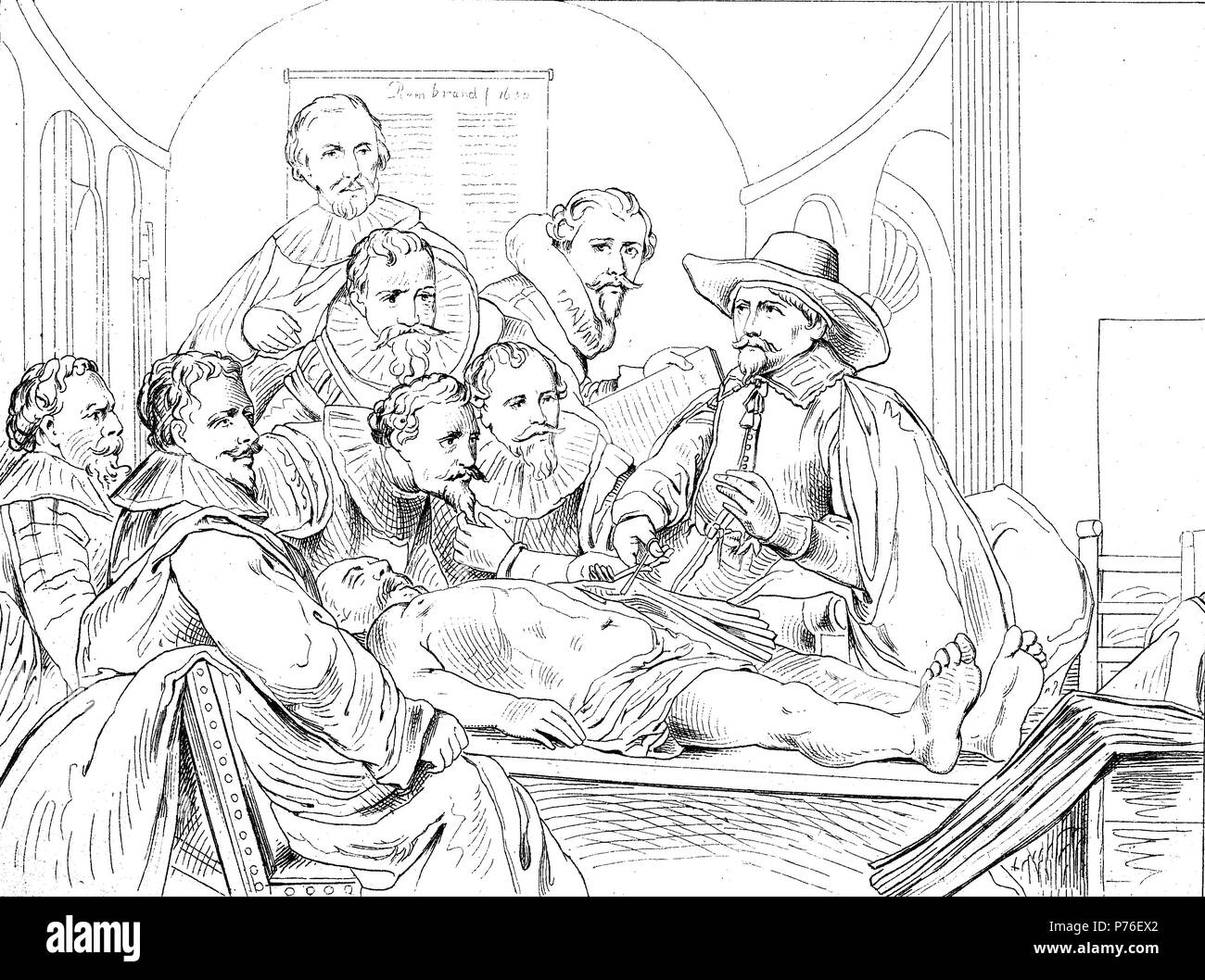 Nicolaes Tulp (9 octobre 1593 - 12 septembre 1674) était un chirurgien et maire d'Amsterdam. Tulp était bien connu pour son caractère honnête et morale que l'objet de la célèbre peinture de Rembrandt la leçon d'Anatomie du Dr Nicolaes Tulp, numérique l'amélioration de la reproduction de l'original d'imprimer à partir de l'année 1881 Banque D'Images