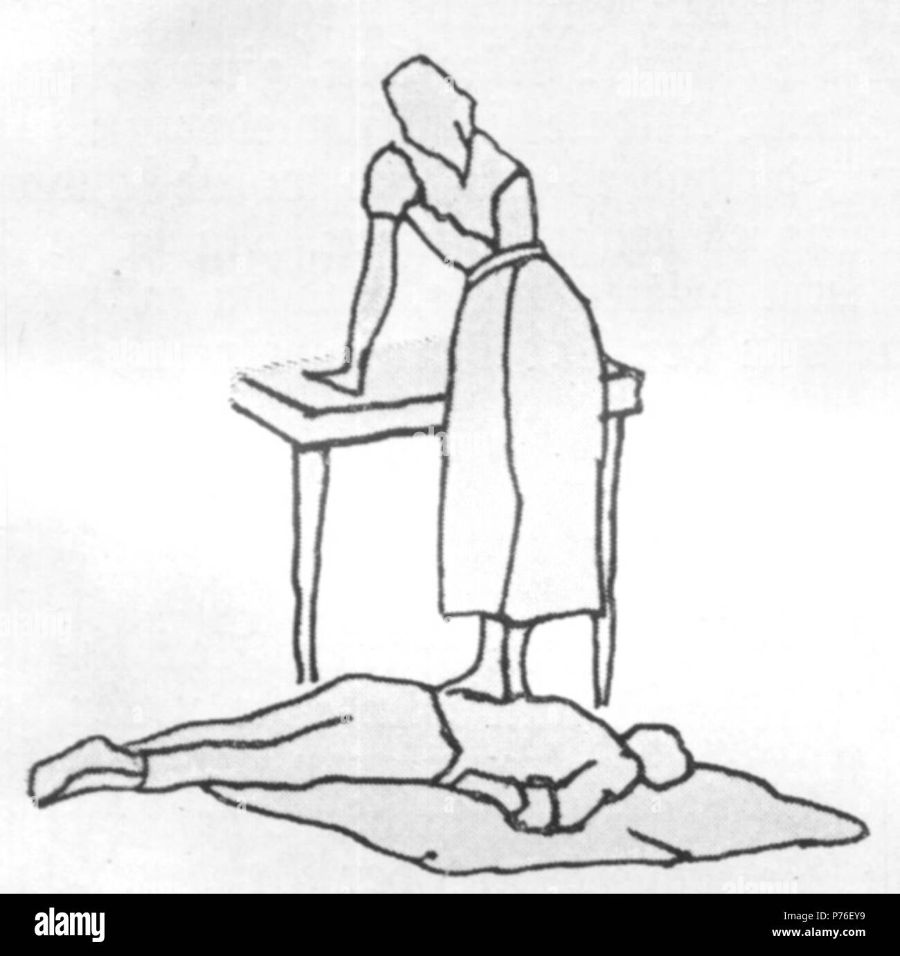 Deutsch : Originalbildunterschrift : Das Treten oder ein, Trampeln bewährtes Heilmittel. vers 1880 229 Wilibald von Schulenburg057 Banque D'Images