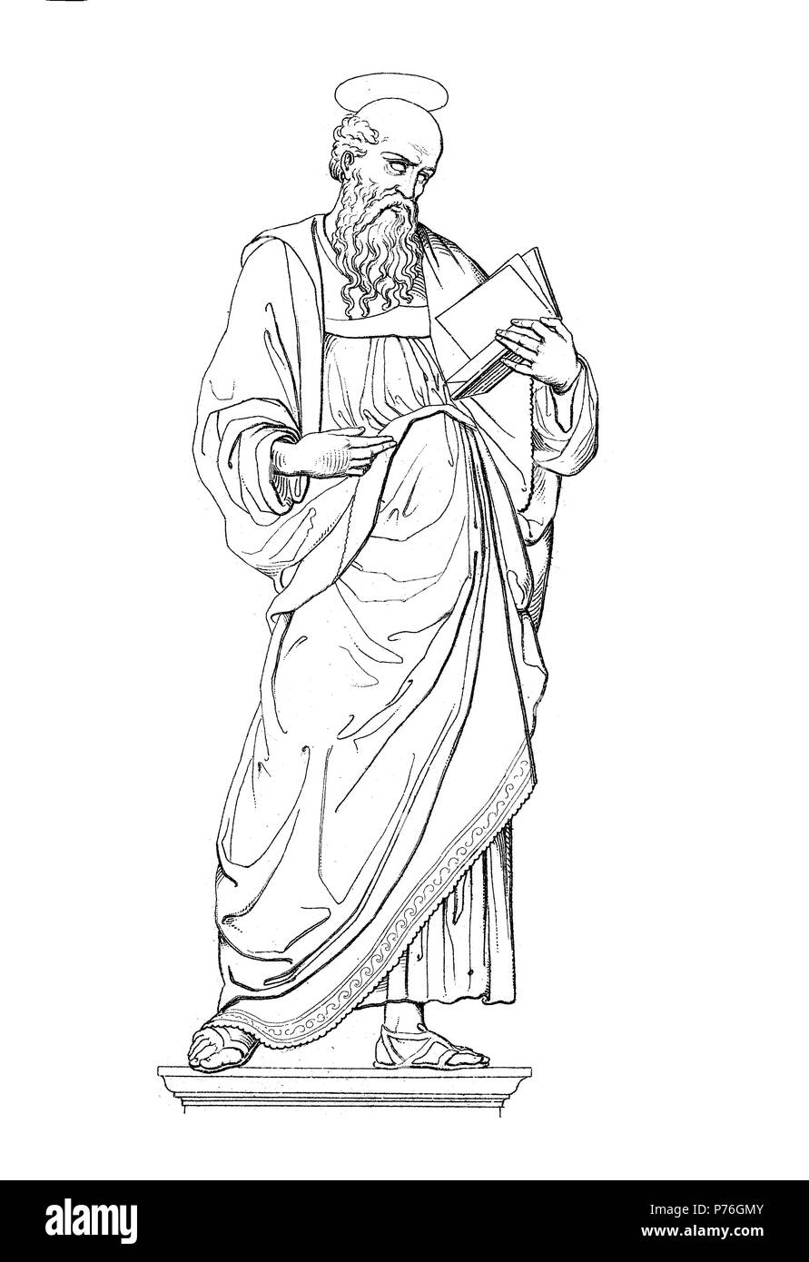 Jean le Baptiste, un saint, par Baccio Da Montelupo, amélioration numérique reproduction d'une estampe originale de l'année 1881 Banque D'Images Jean le Baptiste, un saint, par Baccio Da Montelupo, amélioration numérique reproduction d'une estampe originale de l'année 1881 Banque D'Images