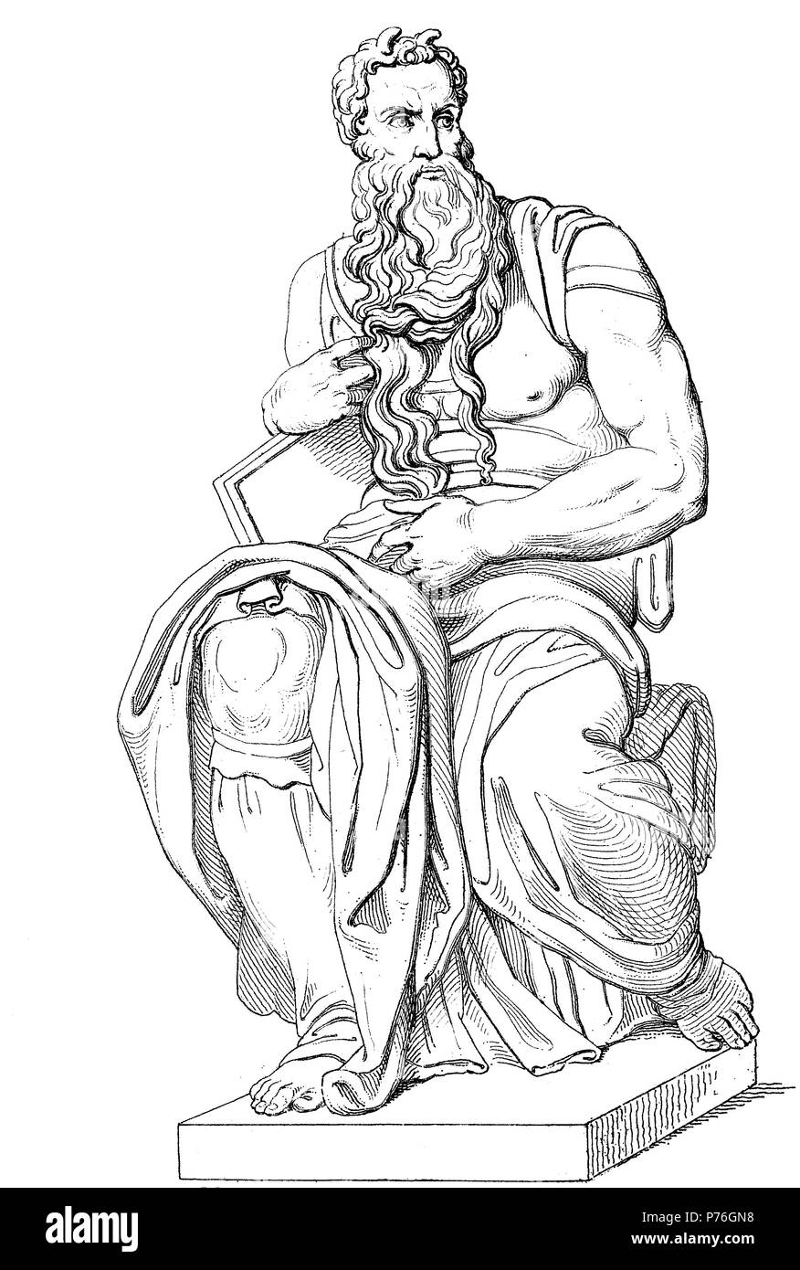 Moïse était un prophète dans la religions abrahamiques, numérique l'amélioration de la reproduction de l'original d'imprimer à partir de l'année 1881 Banque D'Images