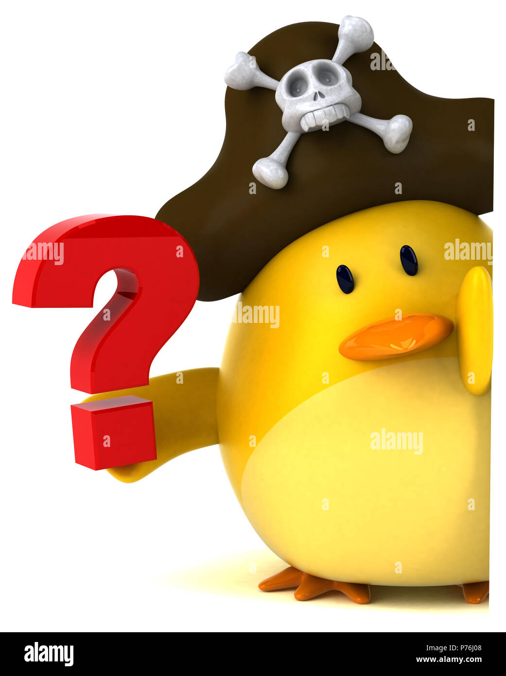 Oiseau jaune - 3D Illustration Banque D'Images