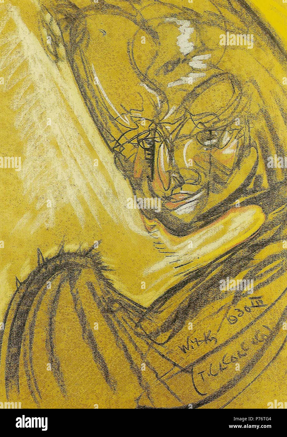Polski : 'Portret Artura Schroedera', na papierze pastel, 63 x 48 cm, Muzeum Pomorza, rodkowego Supsk . 3 mars 1930 Witkacy-Portret Schroedera Artura Banque D'Images