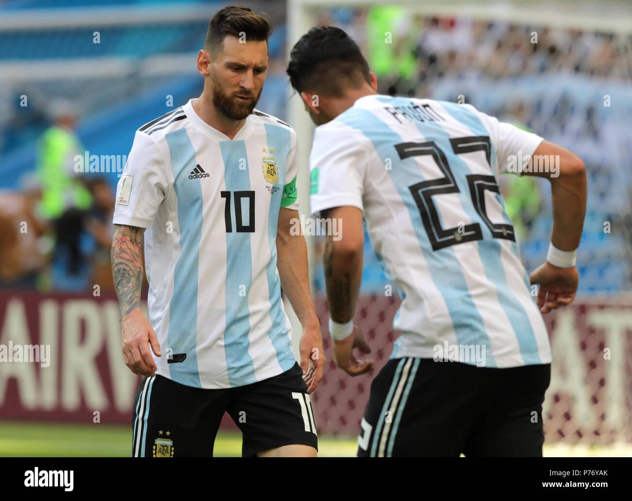 Le 30 Juin 2018 La Russie Kazan 2018 Fifa World Cup Tour De 16 Match France Argentine 4 3 En Photo Lionel Messi Joueur De L Argentine 10 Photo Stock Alamy
