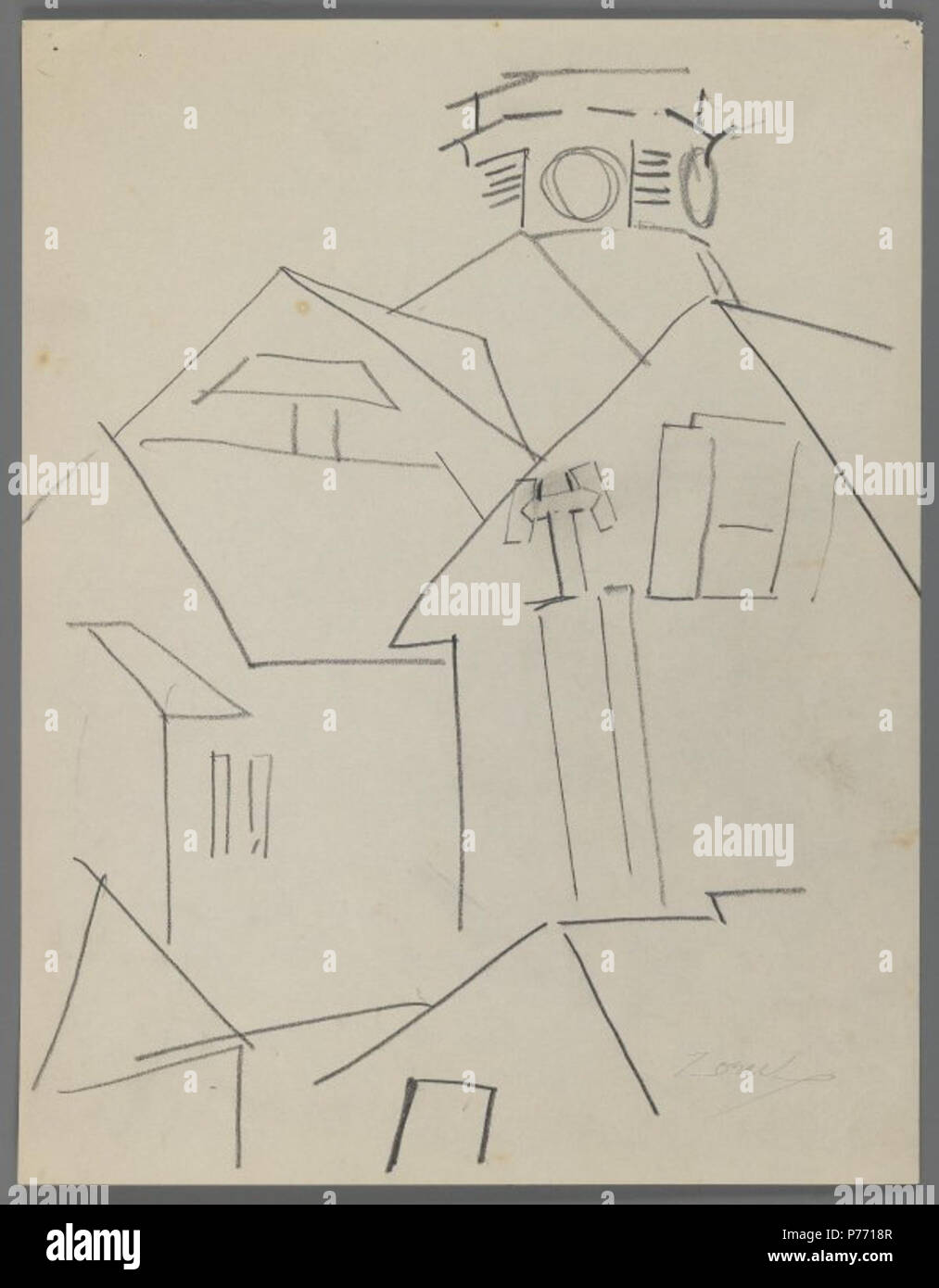 . Leuchtturm à Provincetown vers 1918 1 Brooklyn Museum - le phare à Provincetown - William Zorach Banque D'Images