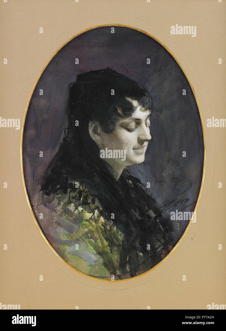 . Suédois : Spanjorska Dame espagnol 1884 Anders Zorn 9 - Espagnol Dame 1884 Banque D'Images