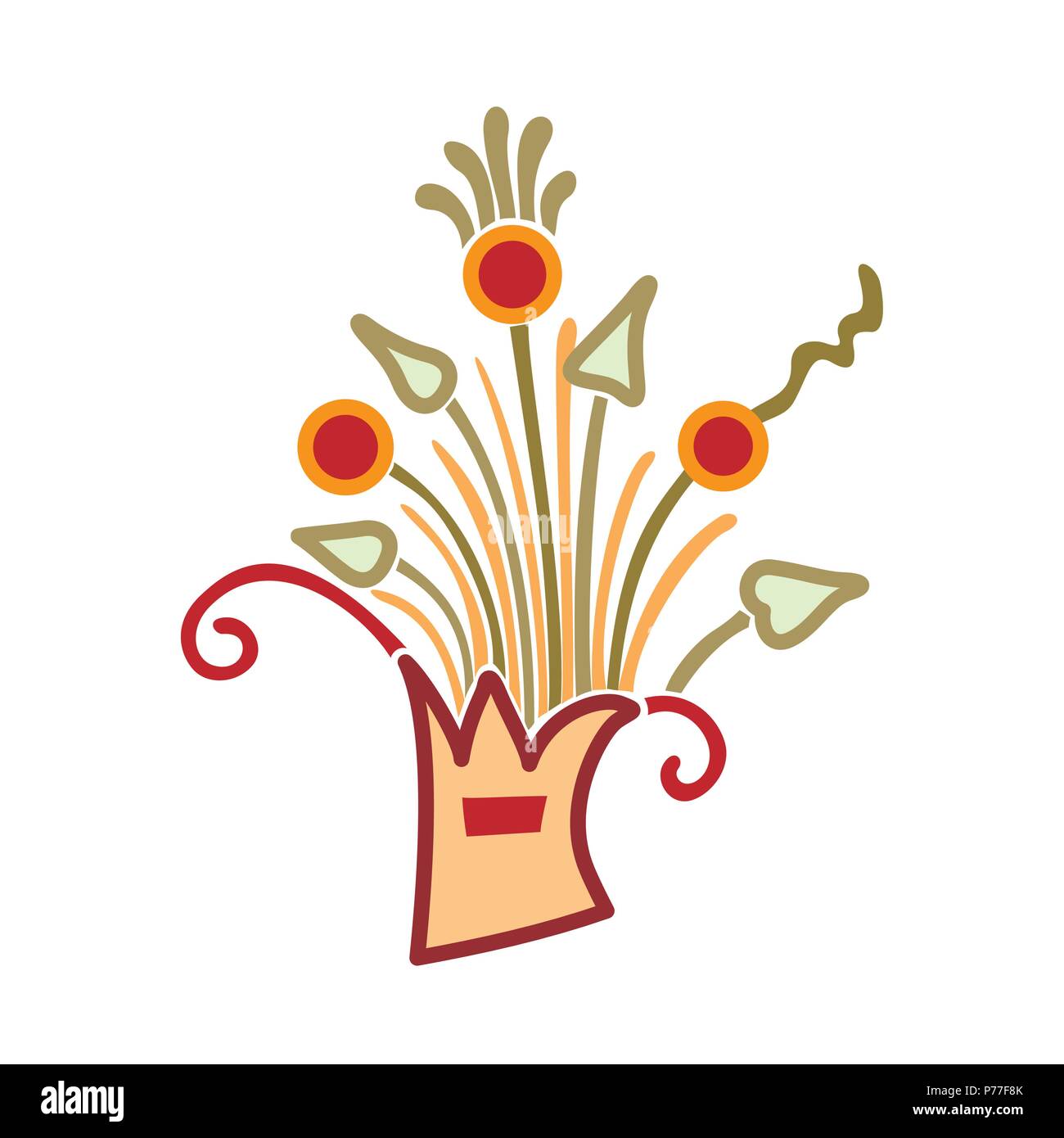 Dessin Libre Fleurs Et Plantes Bouquet Classique Vecteurs