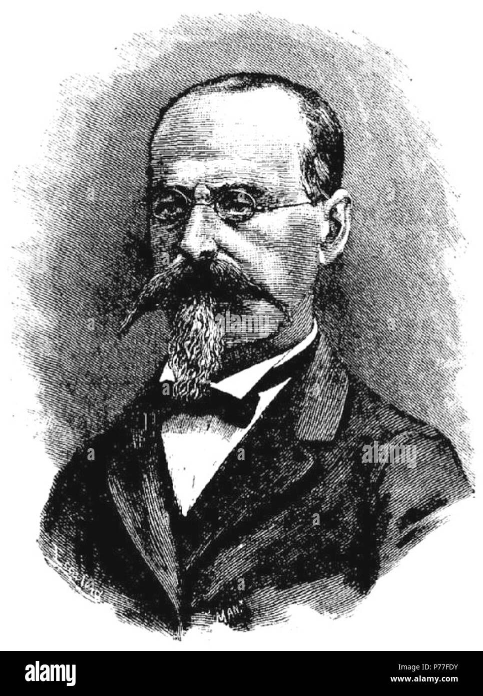 60 D. Antonio Valcárcel y Quiroga, La Ilustración Cantábrica n. 3. 28 01 1882 Banque D'Images