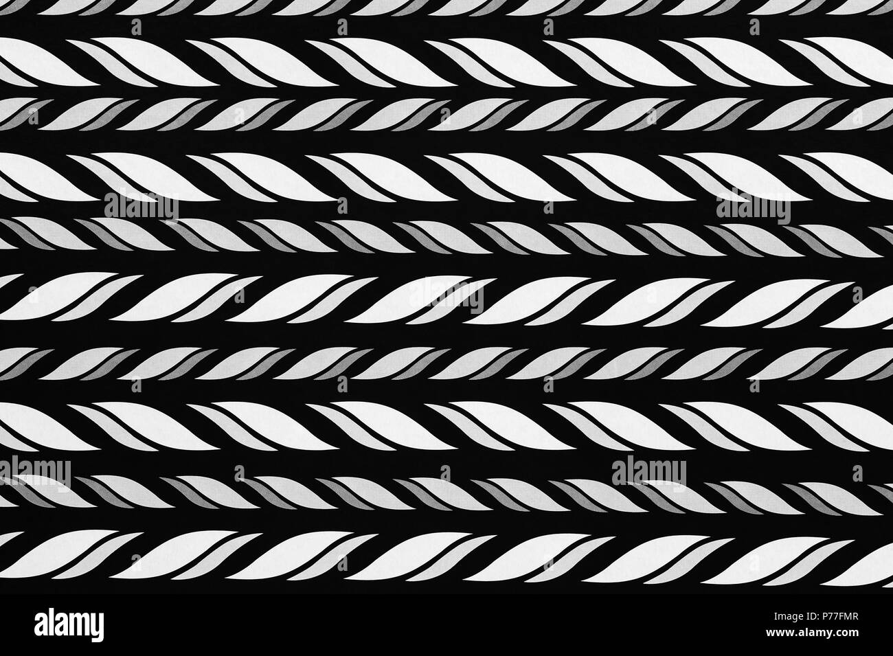 La répétition des motifs abstraits en noir et blanc. Banque D'Images