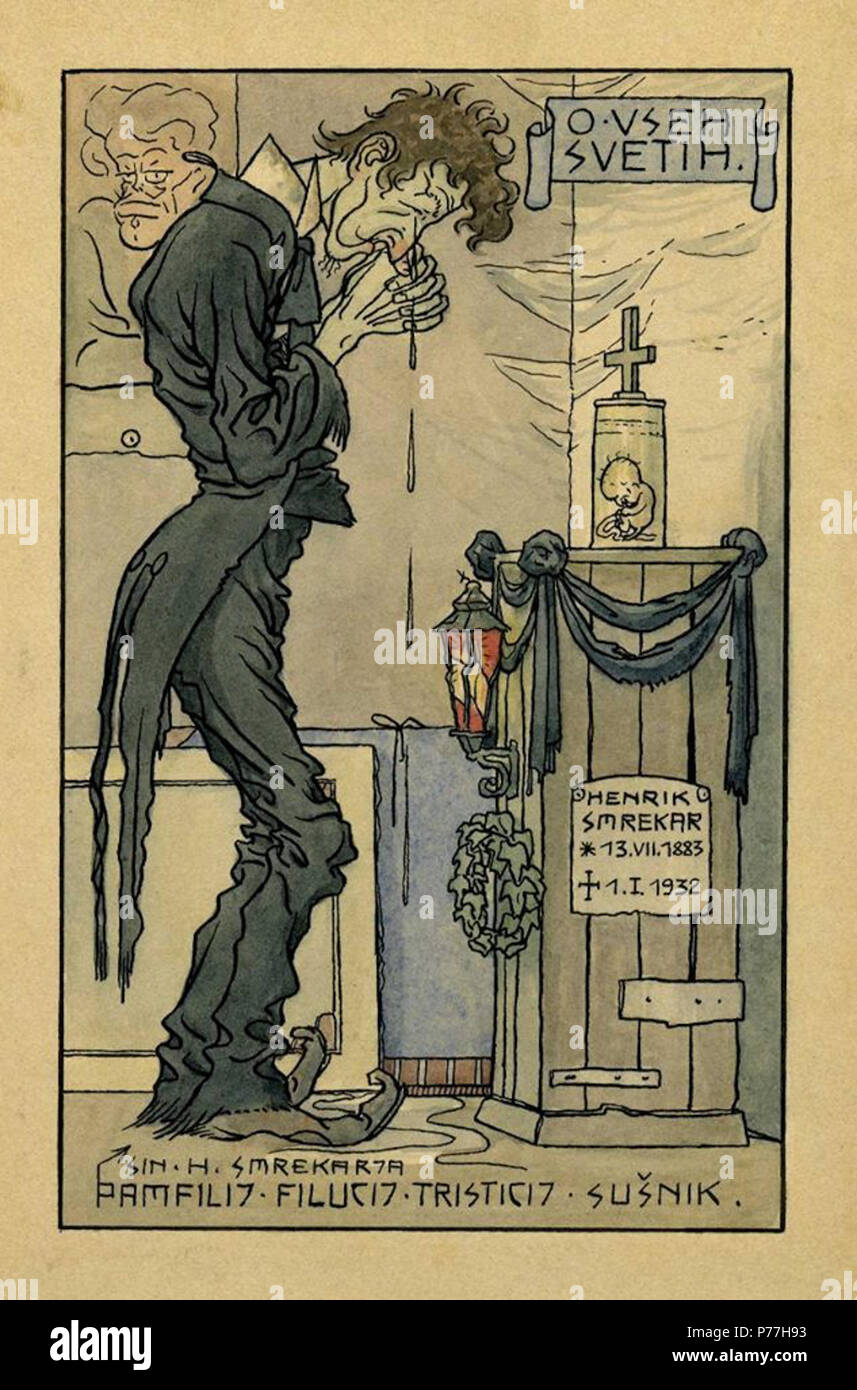 . Slovenšina : Avto-karikatura 193230 Hinko Smrekar - Avto-karikatura Banque D'Images