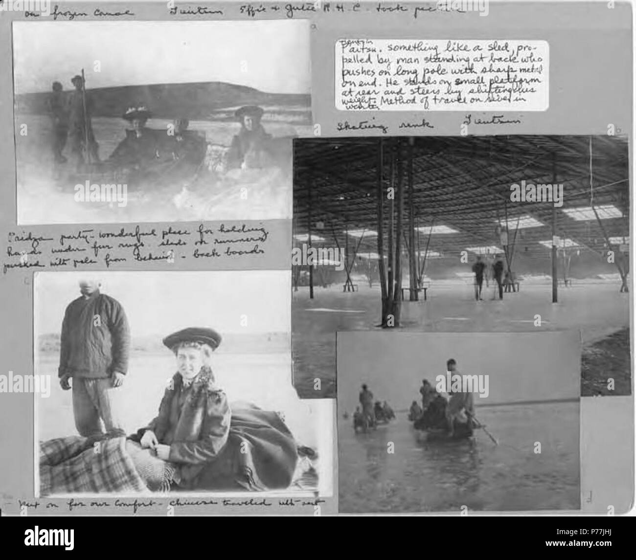 . Anglais : patinoire à Tientsin, et des traîneaux sur la glace, ca. 1902 . Anglais : PH Coll 214.C18 . vers 1902 12 patinoire à Tientsin, et des traîneaux sur la glace, ca 1902 CHANDLESS (187) Banque D'Images