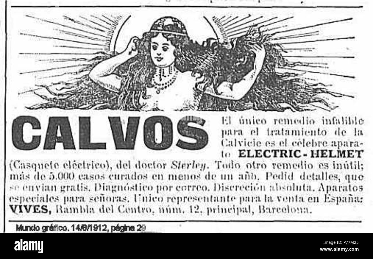 Español : Calvos Elmet dott Sterley électrique . 14 août 1912 1 1912-Calvos-Electric-Elmet-dott-Sterley Banque D'Images
