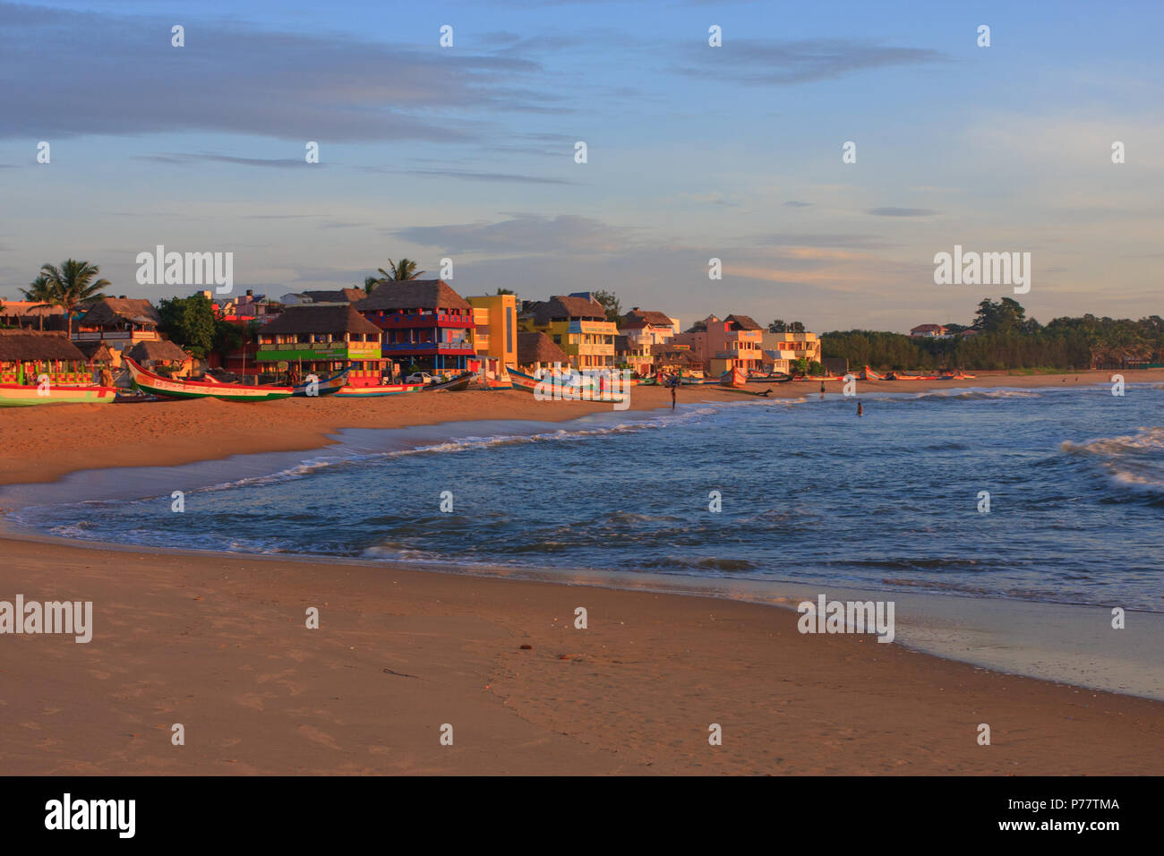 La plage de Mahabalipuram - Chennai (Inde) Banque D'Images