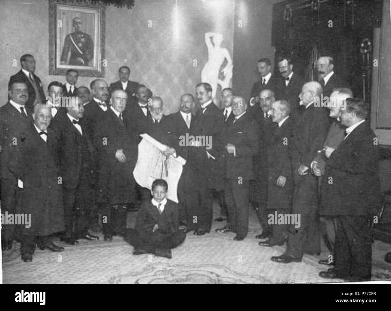 59 Toma de la possession de Alejandro Ferrant y como Fischermans académico de honra 28-7-1915 Banque D'Images