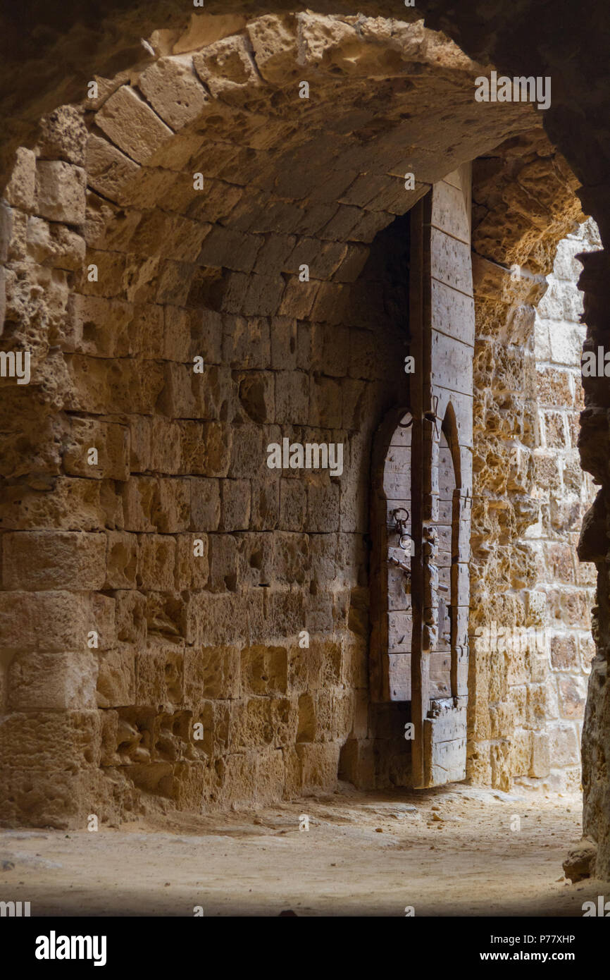 Entrée principale dans Othello Tower- citadelle médiévale de Famagouste, Chypre Banque D'Images