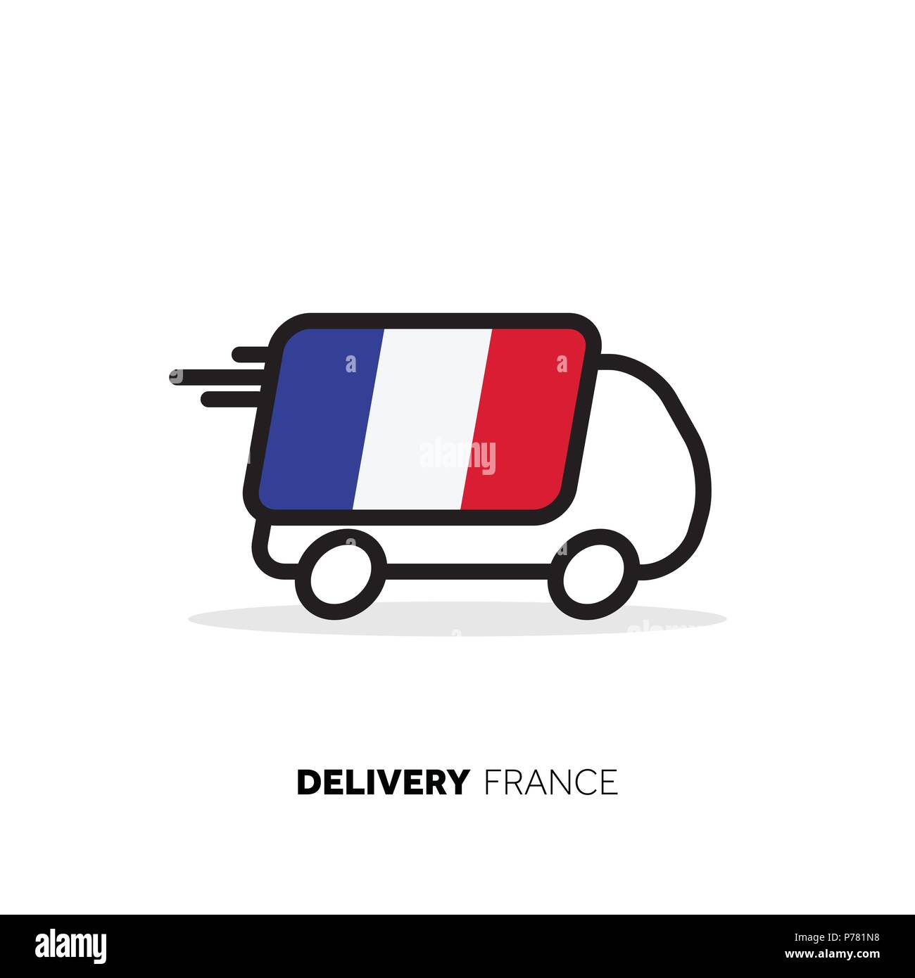 France van de livraison. Concept logistique Pays Illustration de Vecteur