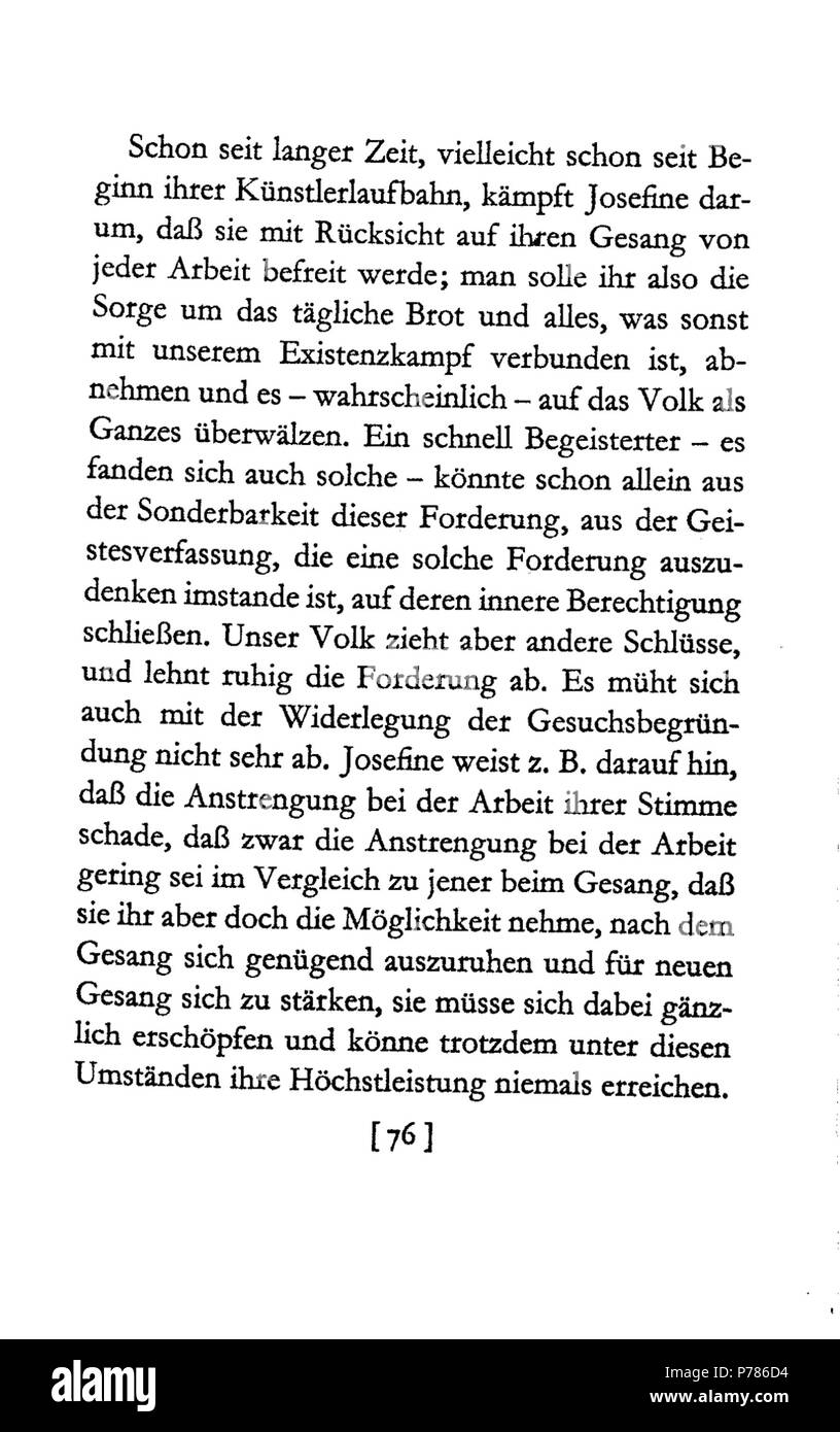 20 76 Hungerkünstler de Kafka Banque D'Images