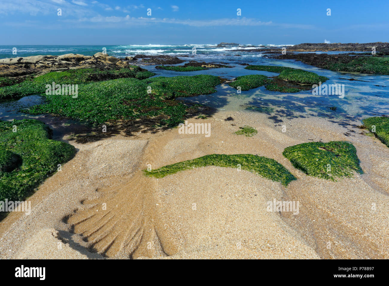 Plage De Vide Rocheux Au Nord Du Portugal Banque Dimages