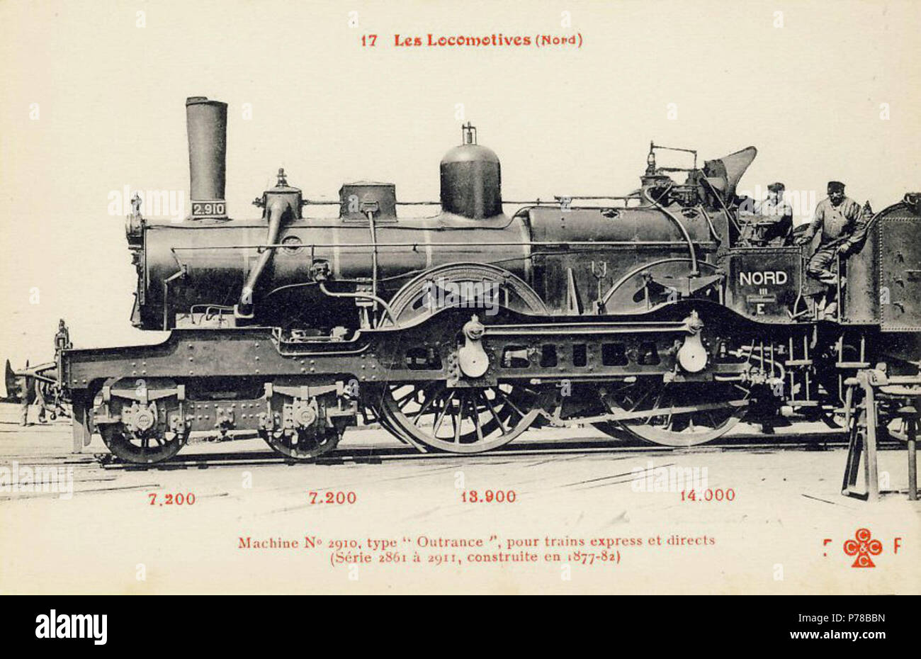 Anglais : Locomotive Outrance 4-4-0 Nord 2,910 (classe 2.861-2.911) . 21 octobre 2012, 18:09:43 Nord 48 220 2910 Banque D'Images