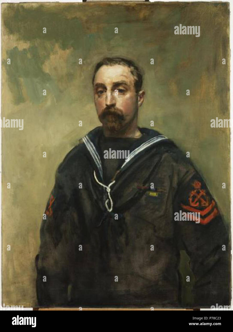 Anglais : demi-longueur portrait de maître de Ernest Herbert Pitcher VC, décoré de la Croix de Victoria pour ses actions le 8 août 1917 à bord du HMS Dunraven. . 1918 51 Maître E Cruche VC, 1918 Banque D'Images