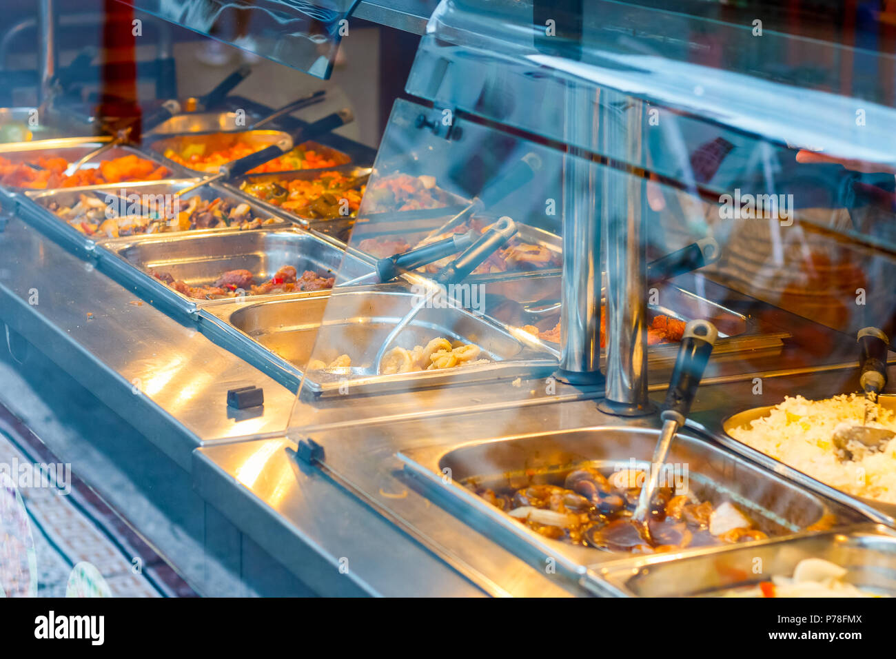 Mangez à volonté buffet restaurant chinois dans le quartier chinois de Londres Banque D'Images
