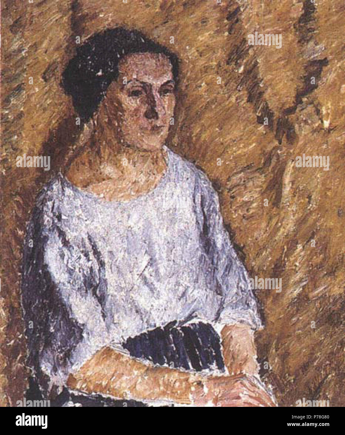 Anglais : peintre russe Nadejda Oudaltsova représenté par son mari A. Drevine . 19238 Drevin-Udaltsova Banque D'Images