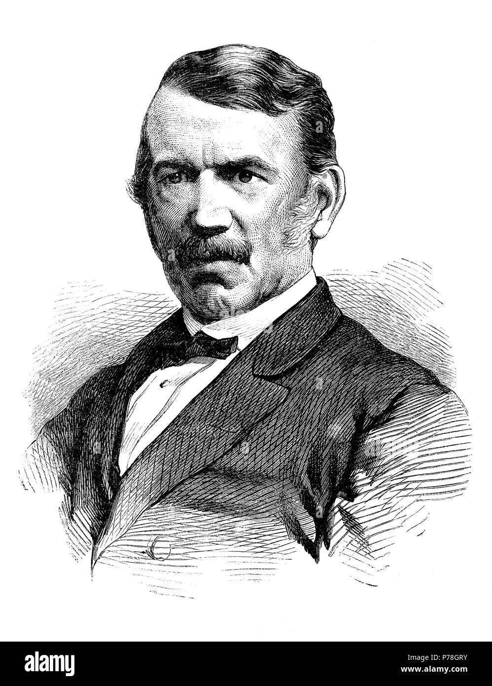 Livingstone, David (1813-1873), y explorador misionero escocés. La gravure de 1867. Banque D'Images
