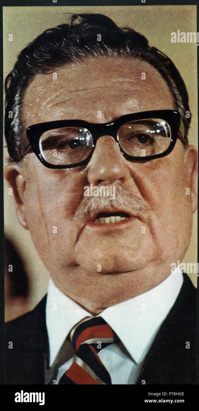 Salvador Allende Gossens (1909-1973), político y médico chileno, fué Presidente socialiste du Chili. Banque D'Images