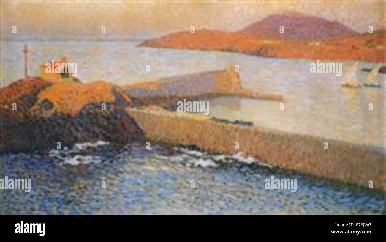 Travailler par Henri Martin . avant 1942 40 Martin - collioure-chapelle-de-la-digue-1895 Banque D'Images