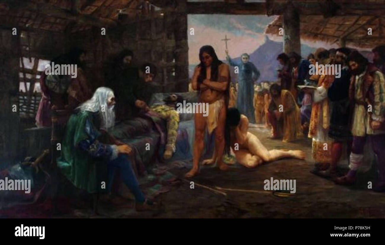 11 Antônio Parreiras - une morte de Estácio de Sá Banque D'Images