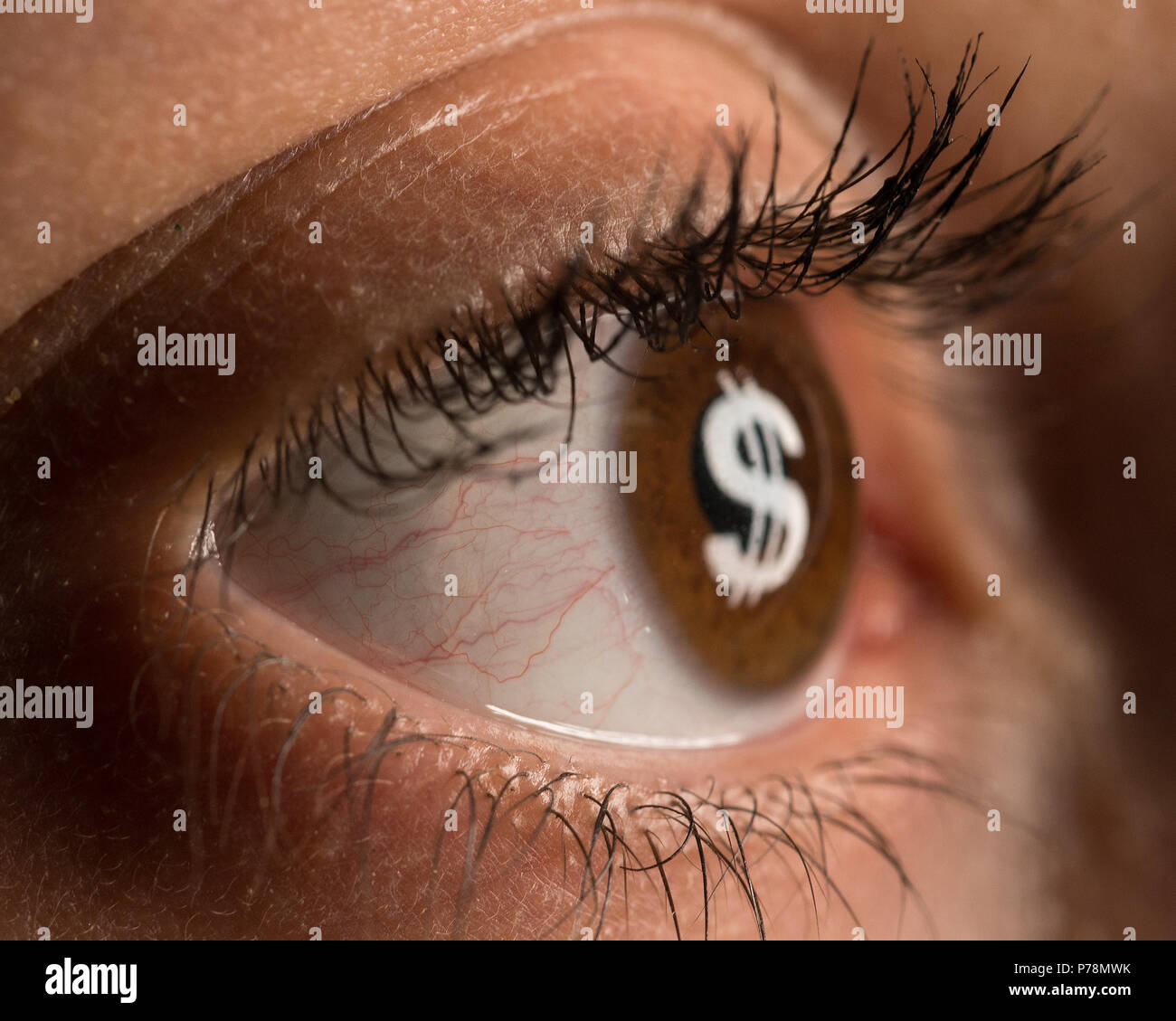 La dépendance à l'argent Banque D'Images