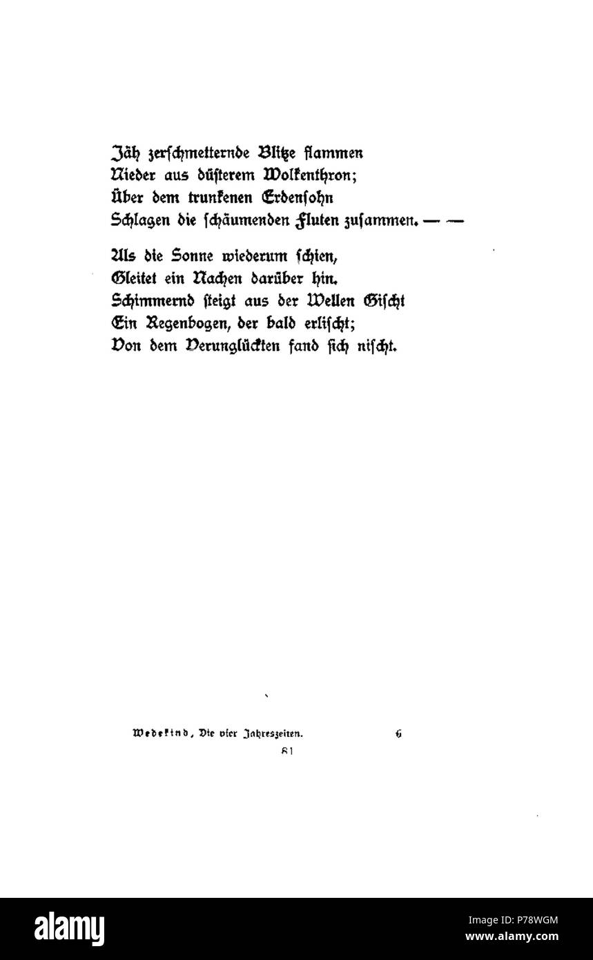 . Die Vier Jahreszeiten. Gedichte. N/A 16 081 Die Vier Jahreszeiten Banque D'Images