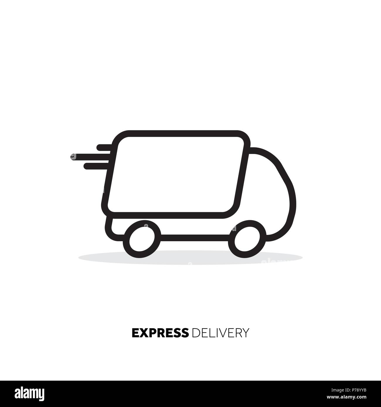 Livraison express van. Concept logistique messagerie Illustration de Vecteur