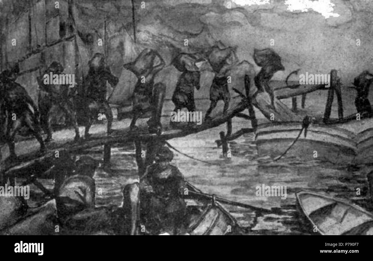 32 Theodorescu-Sion Încărcarea mahonului - Ion (Balcic) Banque D'Images