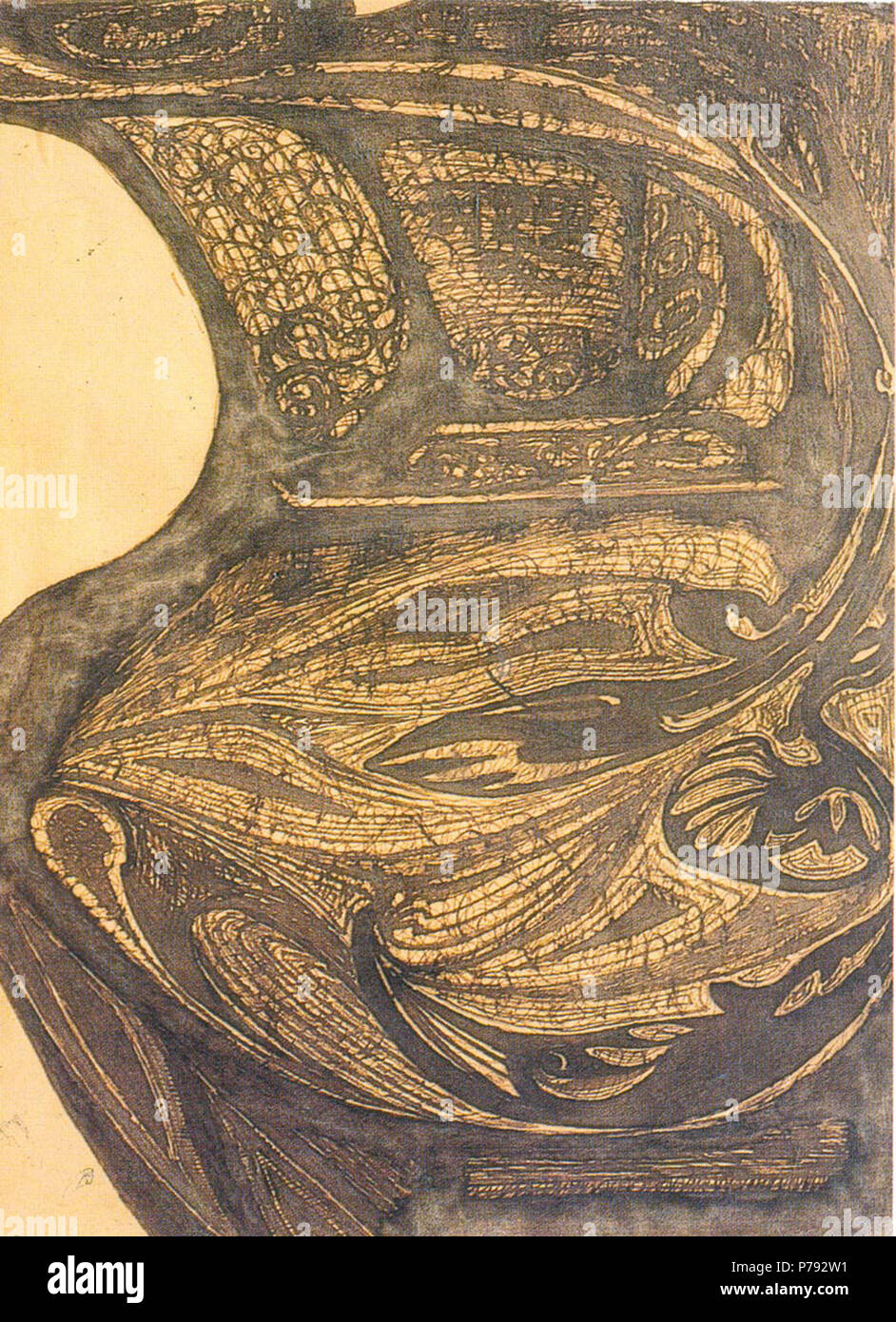 Anglais : National Gallery of Modern Art, New Dehli . avant 1941 48 Vase de Rabindranath Tagore Banque D'Images Anglais : National Gallery of Modern Art, New Dehli . avant 1941 48 Vase de Rabindranath Tagore Banque D'Images