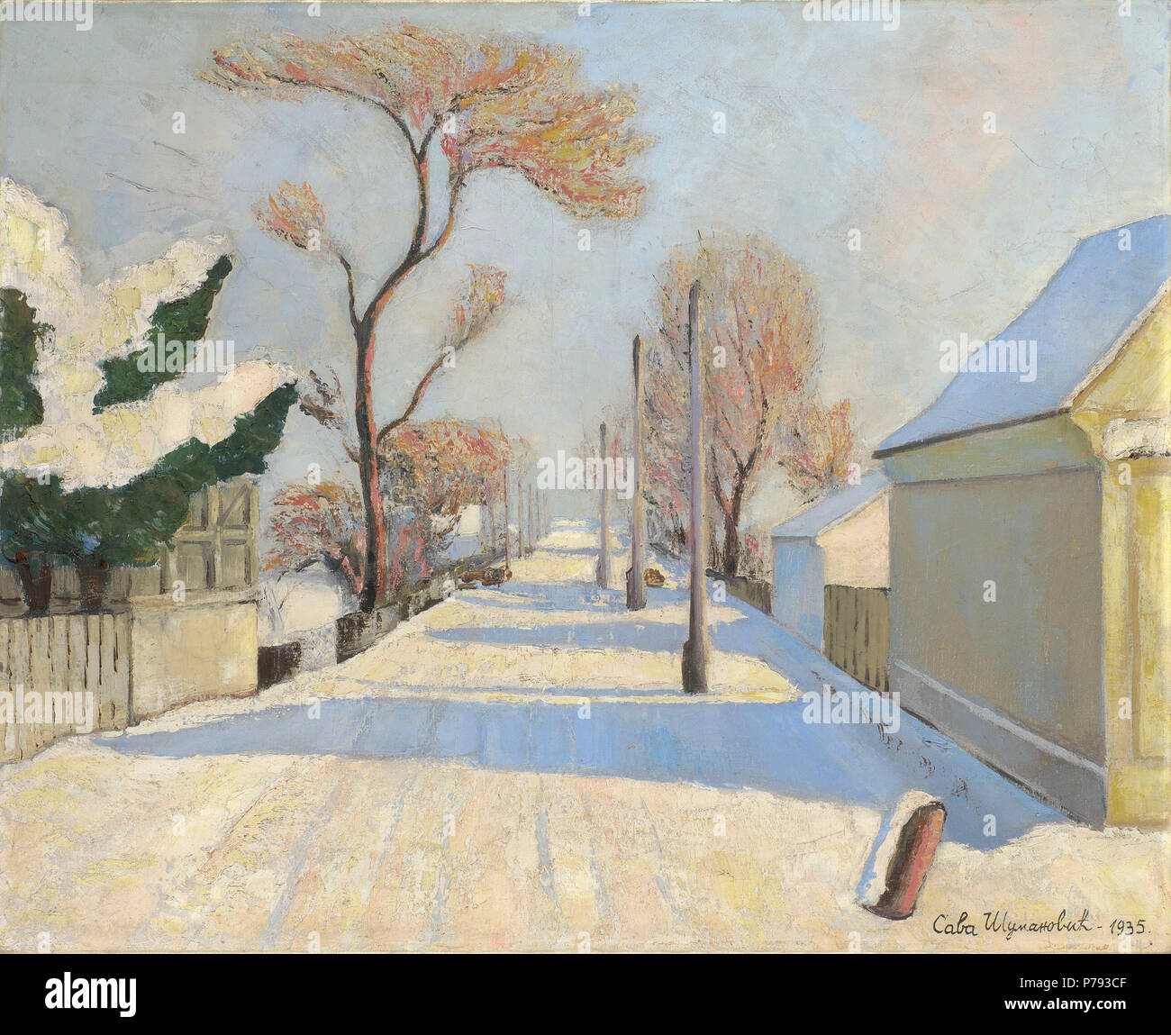 50 Sava Šumanović - Šid sous la neige Banque D'Images