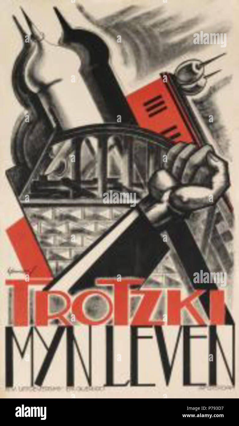 Anglais : conception de la couverture de l'autobiographie de Trotsky . 1930 50 Schwarz-Trotsky Banque D'Images