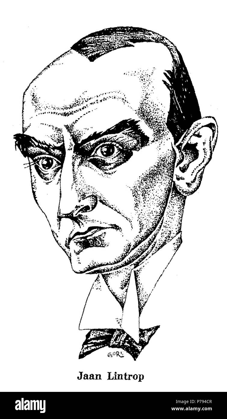 Eesti : Gori karikatuur Lintropist Jaan . 19224 Lintrop Jaan Banque D'Images