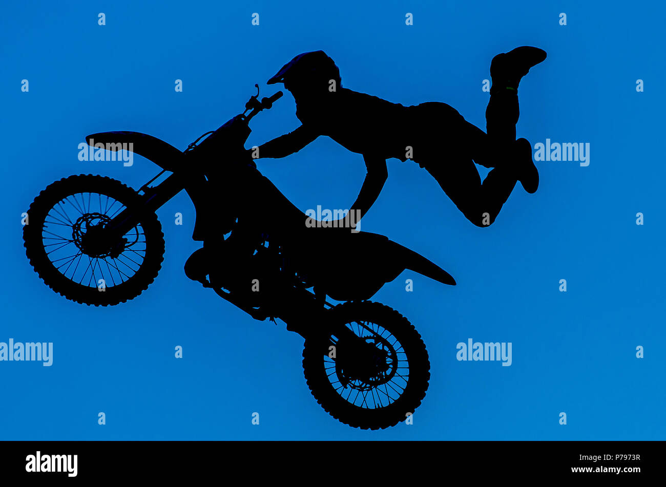Stunt Moto Motocross Banque D'Images