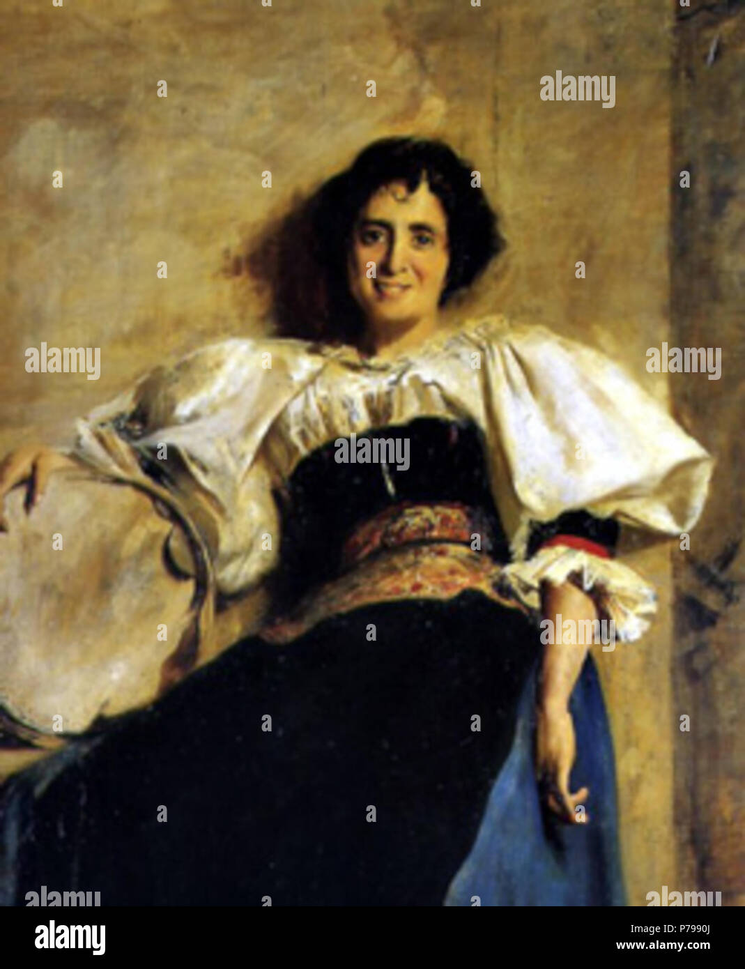 Le peintre femme Giuseppina Tallone . vers 1900 13 peintres femme Cesare tallone Banque D'Images