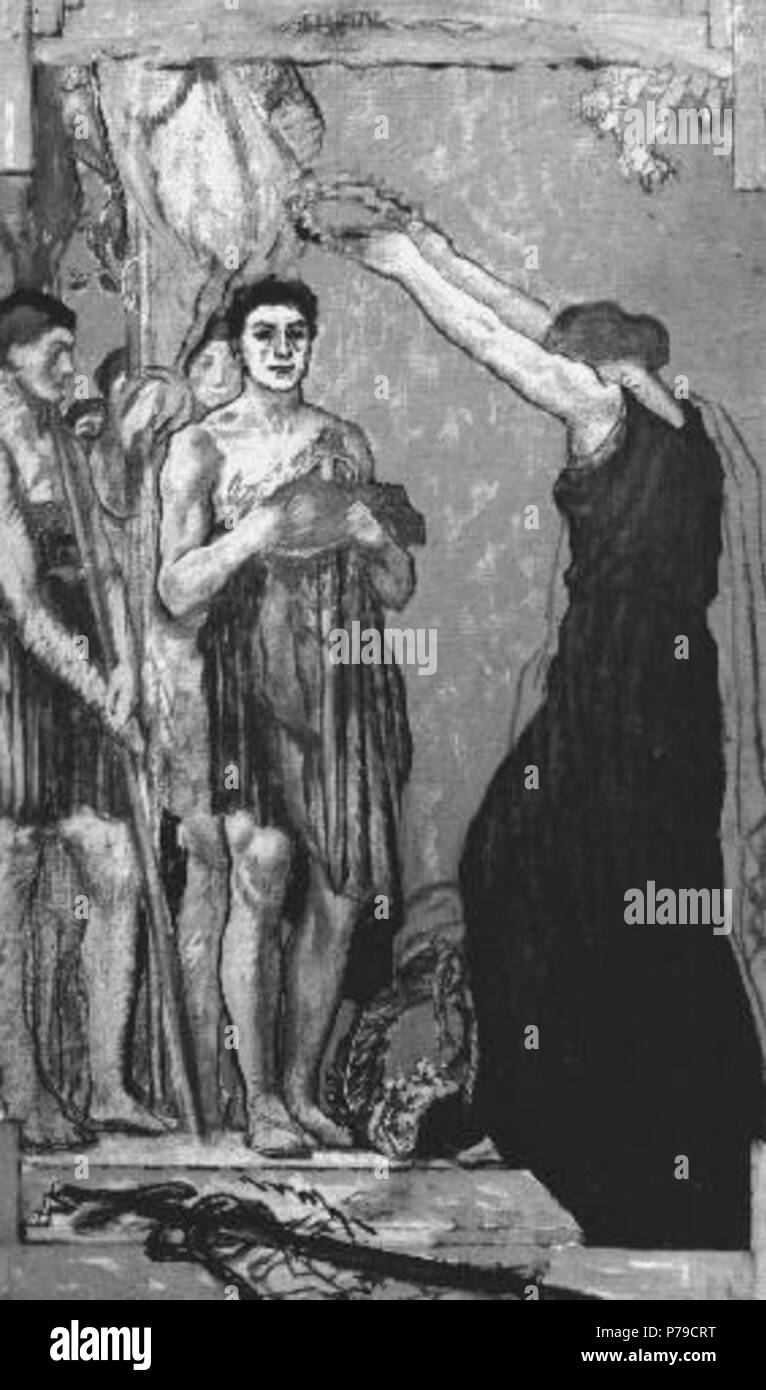 . Eština Skica plakát : na avant 1939 36 Karel Spillar 1871-1939 - Skica na plakat Banque D'Images