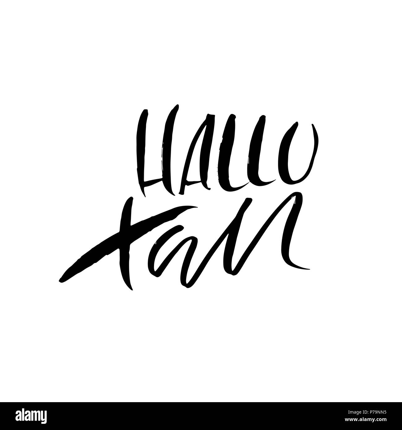 Calligraphie manuscrite devis d'automne. Pinceau moderne le lettrage. Typographie bannière en noir et blanc. Vector illustration. Illustration de Vecteur